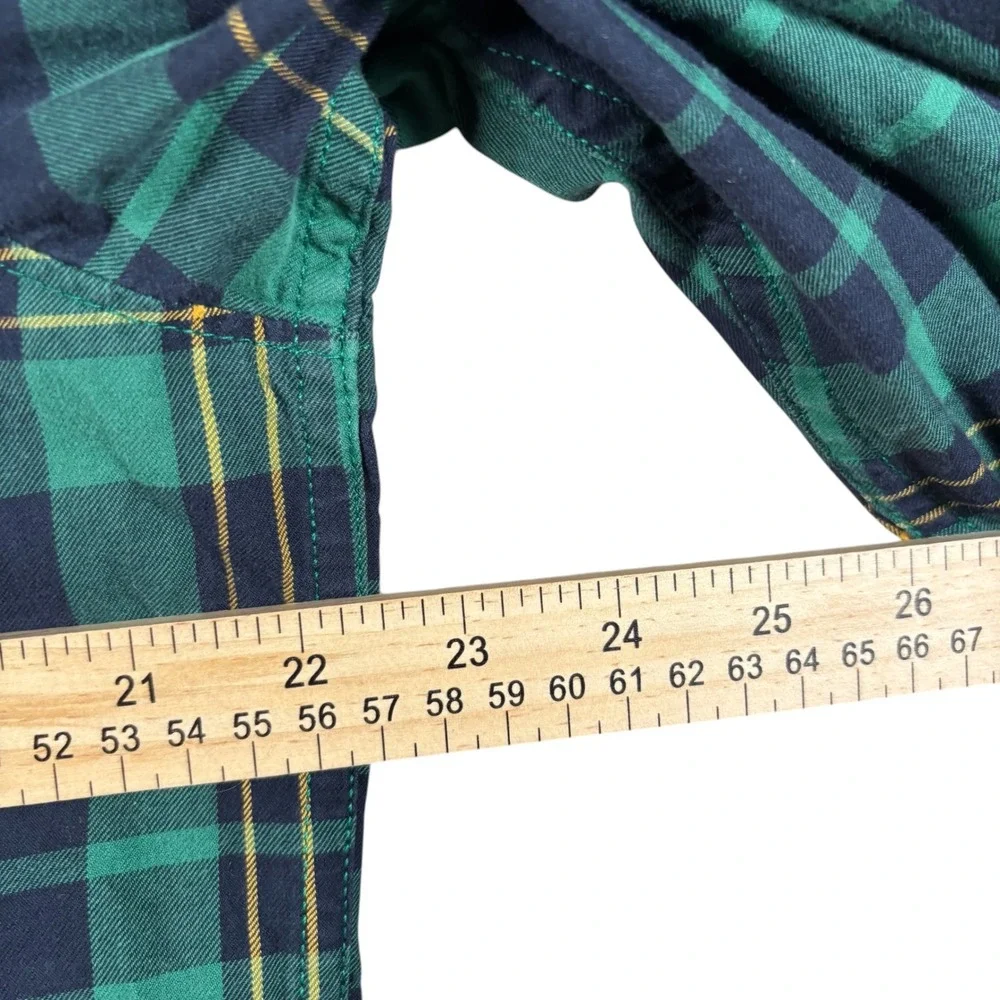 The North Face‎ Mens Large Green Plaid Long Sleeve Button Down Shirt Gorpcore